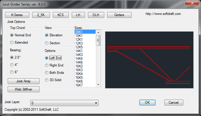 Steel Bar Joists and Joist Girders – Software Plugins For CAD hvac drawing program 