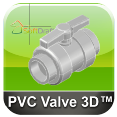3D PVC Valves for AutoCAD