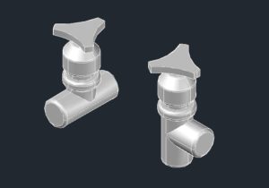 Angle Valves 3D Piping Solids
